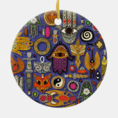 talismans violet blue keramik ornament (Hinten)