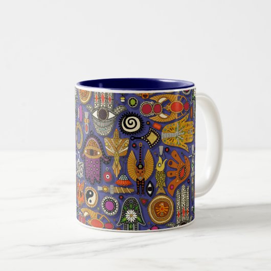 Talismans violett zweifarbige tasse (VorderseiteRechts)
