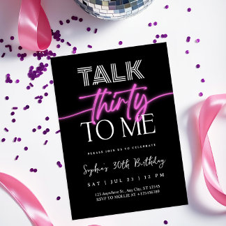 Talk 30 To Me 30th Birthday Einladung