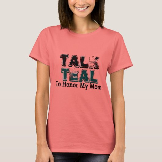 Talk Aquamarines Ovarialkarzinom Für Mama Tshirt (Vorderseite)