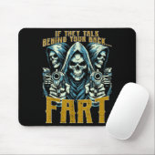 Talk Behind Your Back Fart Skeleton Funny Saying M Mousepad (Mit Mouse)