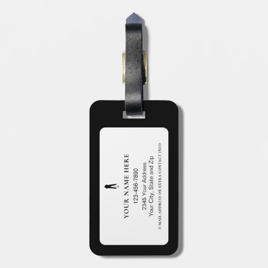 Talk Birdie Funny Men's Personalized Golfer Gepäckanhänger (Rückseite vertikal)