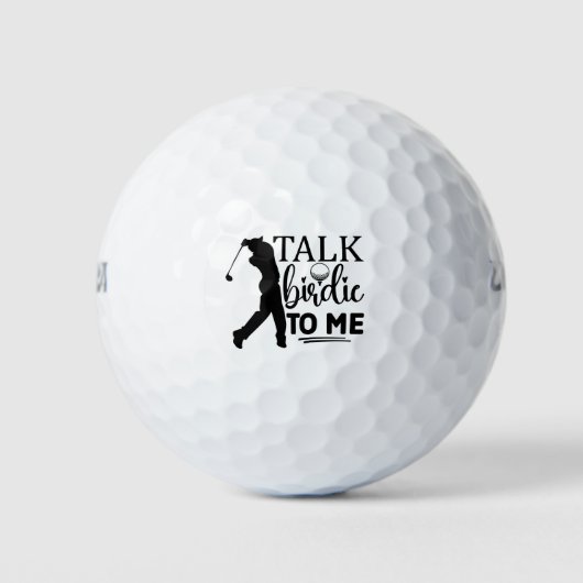 Talk Birdie to Me – Playful Golf Quote Design Golfball (Vorderseite)