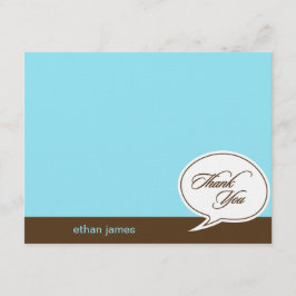 Talk Blase Flat Vielen Dank Karten - Blau -