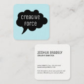 Talk Bubble / Black Quadratische Visitenkarte (Vorne/Hinten)