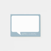 Talk Bubble Individuelle Name und PICK blau Post-it Klebezettel (Vorderseite)