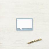 Talk Bubble Individuelle Name und PICK blau Post-it Klebezettel (Auf Schreibtisch)