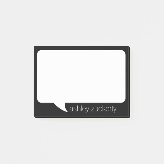 Talk Bubble Individuelle Name und PICK Hintergrund Post-it Klebezettel (Vorderseite)