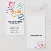 Talk Bubble | Internationales II Visitenkarte (Vorne/Hinten)