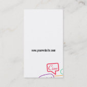 Talk Bubble | Internationales II Visitenkarte (Rückseite)