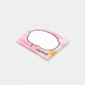 Talk Bubble Personalisiert Name Post-it Klebezettel (angewinkelt)