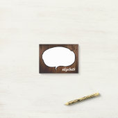 Talk Bubble Personalisiert Name Post-it Klebezettel (Auf Schreibtisch)