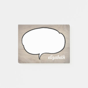 Talk Bubble Personalisiert Name Post-it Klebezettel