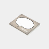 Talk Bubble Personalisiert Name Post-it Klebezettel (angewinkelt)
