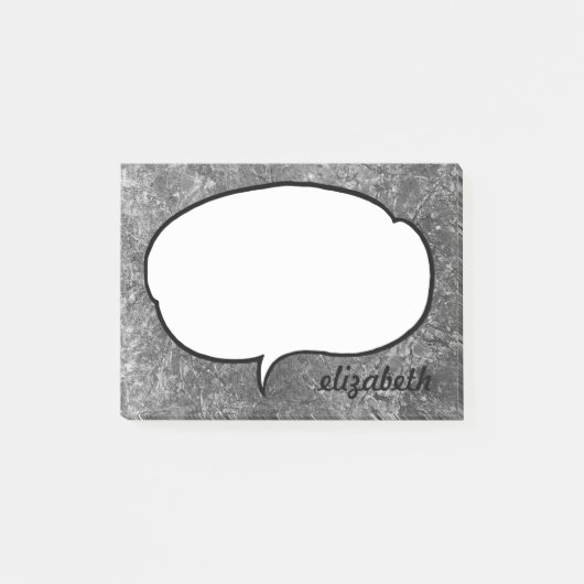 Talk Bubble Personalisiert Name Post-it Klebezettel (Vorderseite)