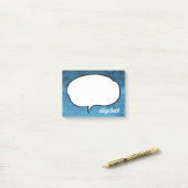 Talk Bubble Personalisiert Name Post-it Klebezettel (Auf Schreibtisch)