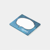 Talk Bubble Personalisiert Name Post-it Klebezettel (angewinkelt)