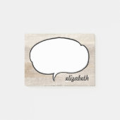 Talk Bubble Personalisiert Name Post-it Klebezettel (Vorderseite)