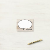 Talk Bubble Personalisiert Name Post-it Klebezettel (Auf Schreibtisch)