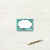Talk Bubble Personalisiert Name Post-it Klebezettel (Auf Schreibtisch)