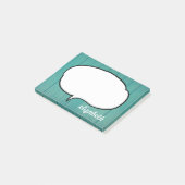Talk Bubble Personalisiert Name Post-it Klebezettel (angewinkelt)