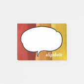 Talk Bubble Personalisiert Name Post-it Klebezettel (Vorderseite)