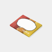 Talk Bubble Personalisiert Name Post-it Klebezettel (angewinkelt)