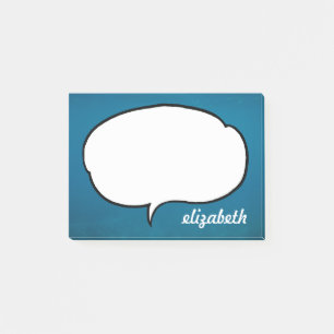Talk Bubble Personalisiert Name Post-it Klebezettel