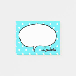 Talk Bubble Personalisiert Name Post-it Klebezettel