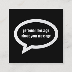 Talk Bubble Quadratische Visitenkarte