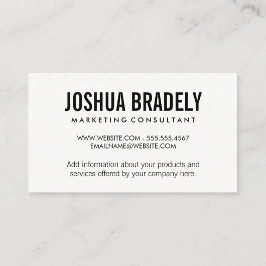 Talk Bubble Visitenkarte (Rückseite)