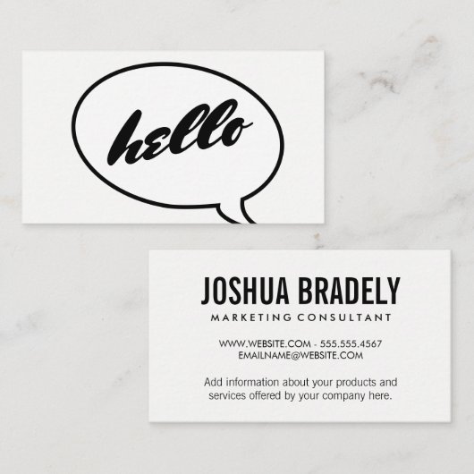 Talk Bubble Visitenkarte (Vorne/Hinten)