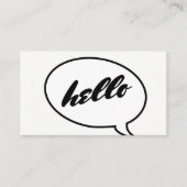 Talk Bubble Visitenkarte (Vorderseite)
