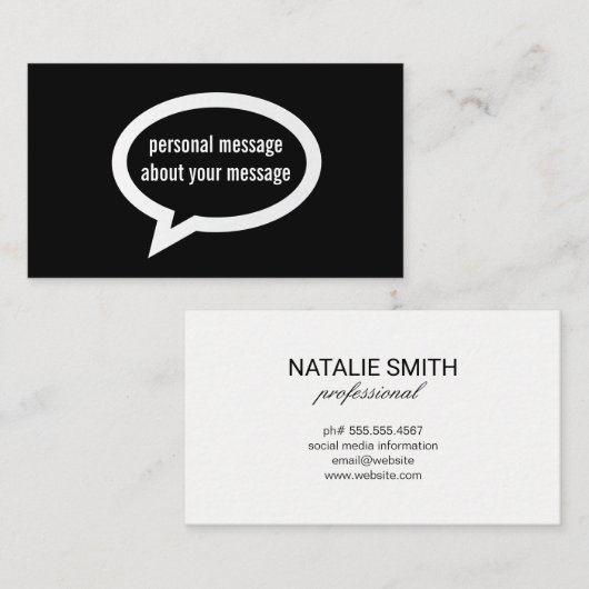 Talk Bubble Visitenkarte (Vorne/Hinten)