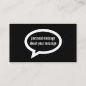 Talk Bubble Visitenkarte (Vorderseite)