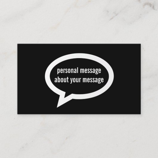 Talk Bubble Visitenkarte (Vorderseite)