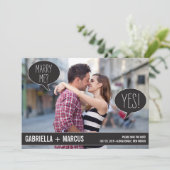 Talk Bubbles Wedding Save the Date Cards (Stehend Vorderseite)