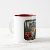 Talk Camping to Me – Campsite Adventure Coffee Mug Zweifarbige Tasse (Vorderseite Links)