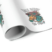 Talk Derby Pferd Vintage Gravur Design Geschenkpapier (Rolleneckpunkt)