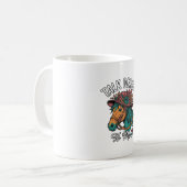 Talk Derby Pferd Vintage Gravur Design Kaffeetasse (Vorderseite Links)