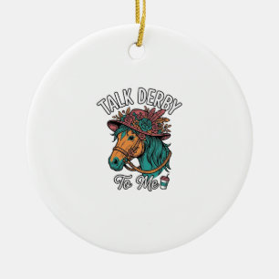 Talk Derby Pferd Vintage Gravur Design Keramik Ornament