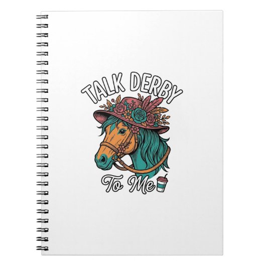 Talk Derby Pferd Vintage Gravur Design Notizblock (Vorderseite)