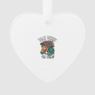 Talk Derby Pferd Vintage Gravur Design Ornament