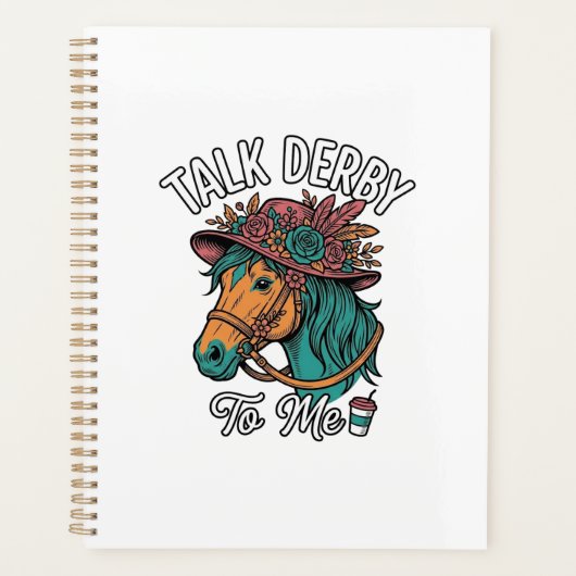 Talk Derby Pferd Vintage Gravur Design Planer (Vorderseite)