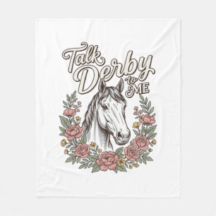 Talk Derby To Me Florales Pferd Vintage Shirt_1 Fleecedecke