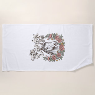 Talk Derby To Me Florales Pferd Vintage Shirt_1 Strandtuch