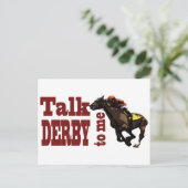 Talk Derby to Me Gifts & Novelties Postkarte (Stehend Vorderseite)