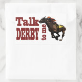 Talk Derby to Me Gifts & Novelties Rechteckiger Aufkleber (Tasche)
