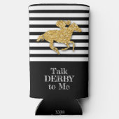Talk Derby to Me Gold Racehorse Selters Dosenkühler (Rückseite)