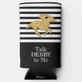 Talk Derby to Me Gold Racehorse Selters Dosenkühler (Vorderseite)